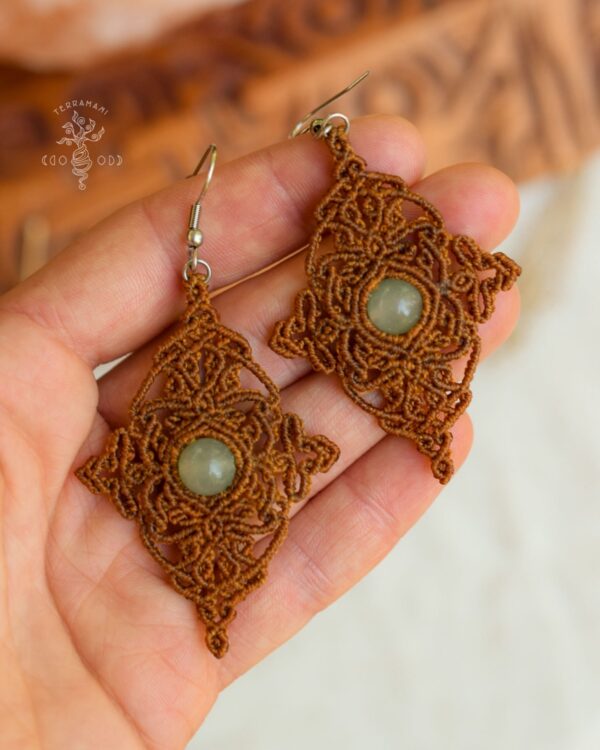 aventurine mother earth earrings