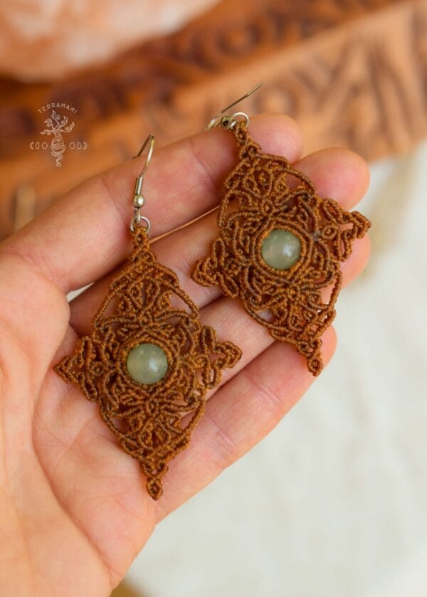 aventurine mother earth earrings