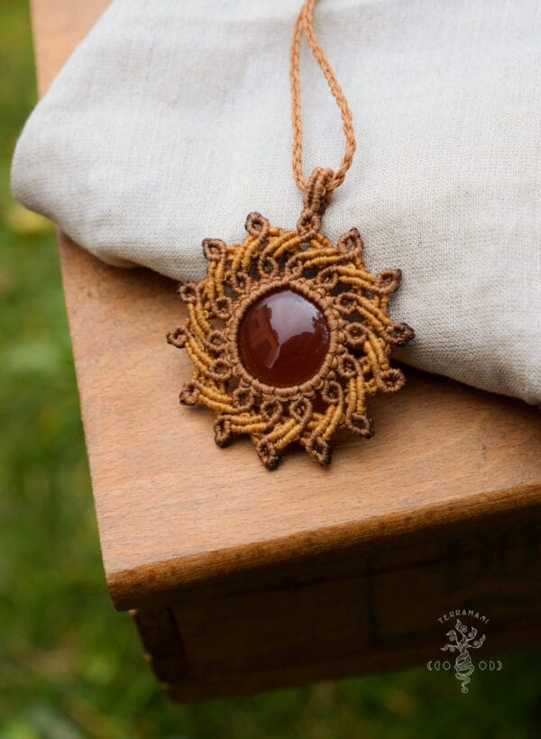 carnelian necklace side 1