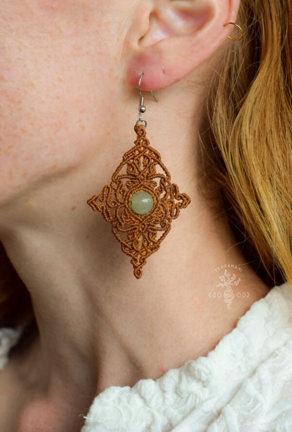 aventurine mother earth earrings