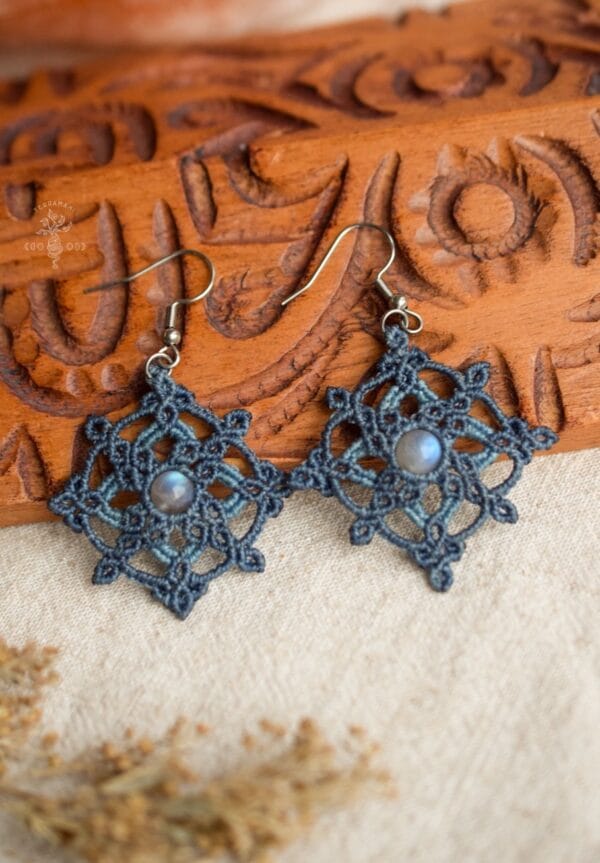 labradorite mandala earrings