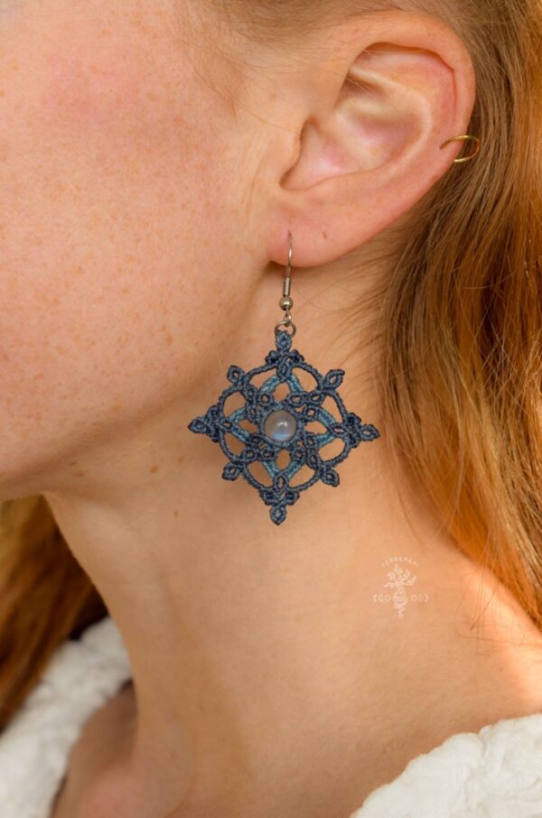 labradorite mandala earrings