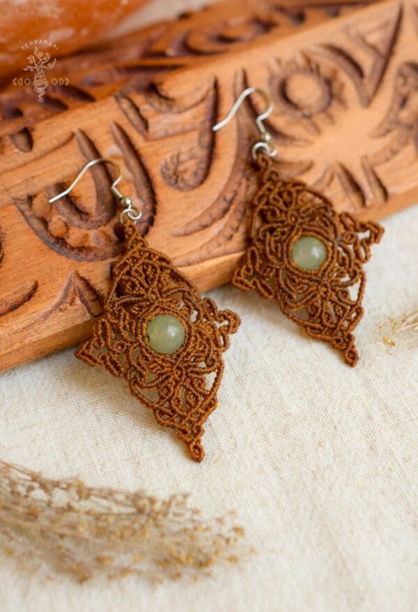 aventurine mother earth earrings