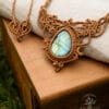labradorite macrame necklace
