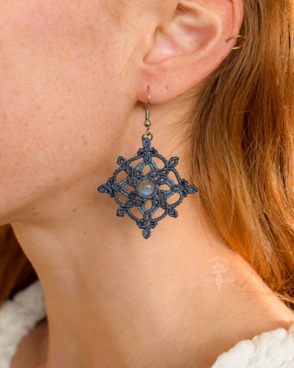 labradorite mandala earrings