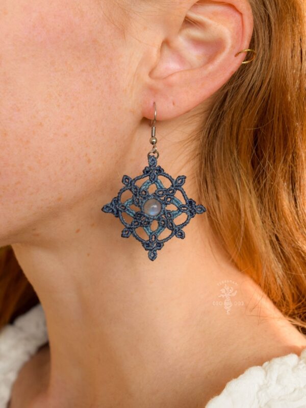 labradorite mandala earrings