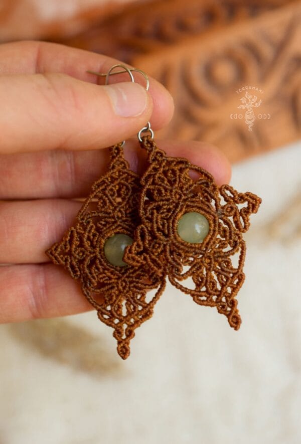 aventurine mother earth earrings