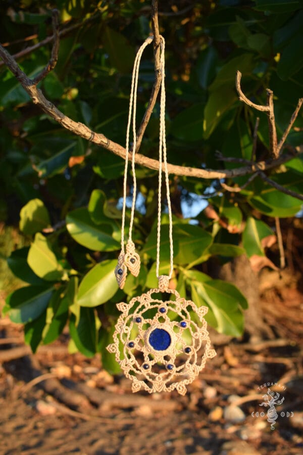 lapis lazuli mandala necklace