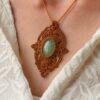 Pachamama macrame necklace with Aventurine