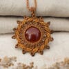 carnelian necklace front