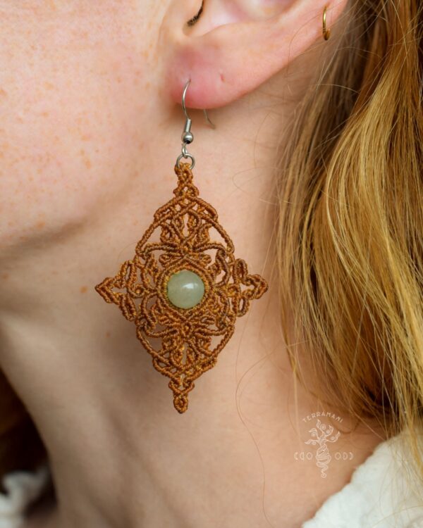 aventurine mother earth earrings