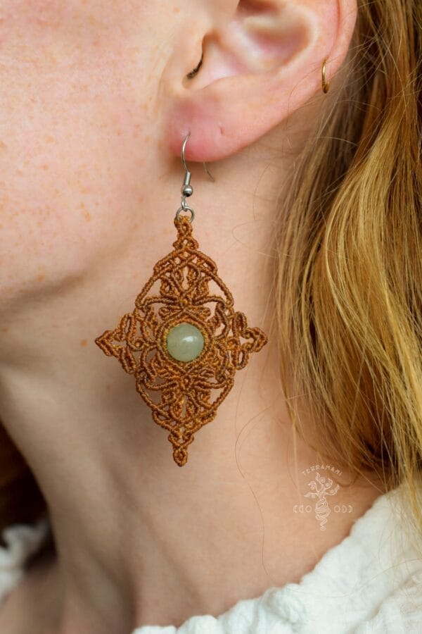 aventurine mother earth earrings