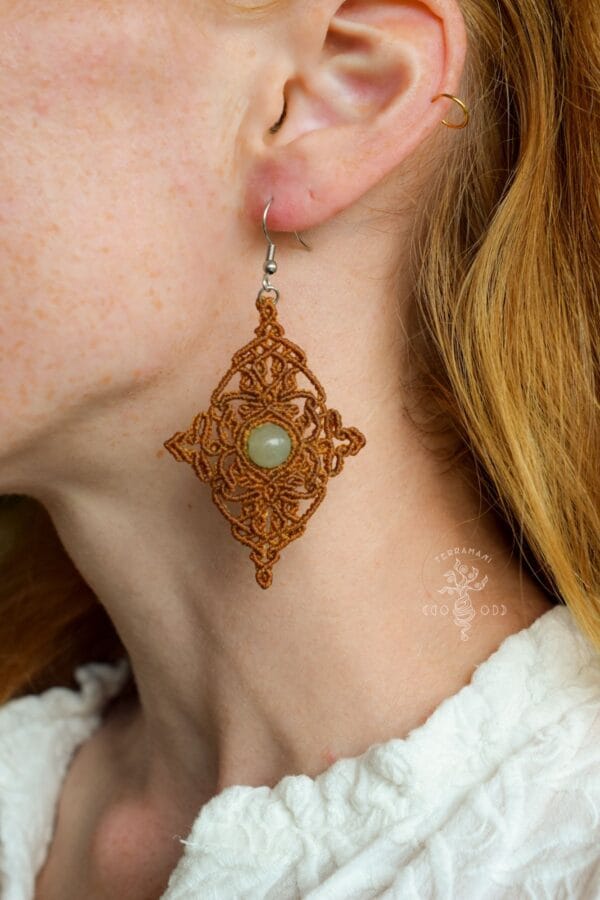 aventurine mother earth earrings