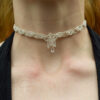 rock crystal handmade macrame choker