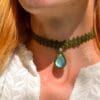 Forest fae choker with labradorite