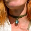 Forest fae macrame choker with Labradorite