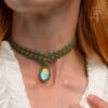 Forest fae choker with labradorite