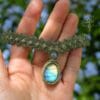 Forest fae choker with labradorite