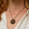 sun macrame necklace