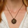 sun macrame necklace