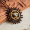 sun macrame necklace