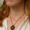 sun macrame necklace