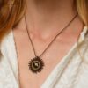 sun macrame necklace