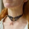 lilith macrame choker moonstone