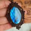 blue labradorite forest necklace