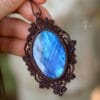 blue labradorite forest necklace