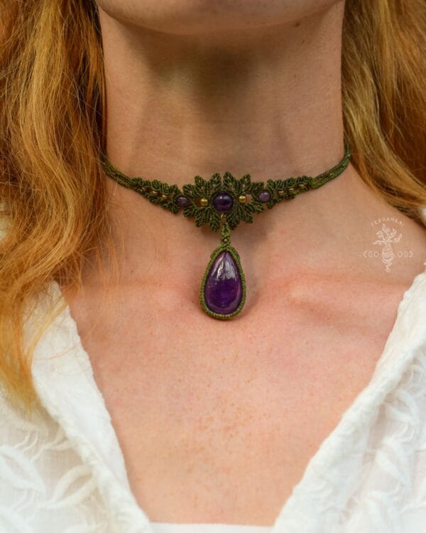 amethyst forest choker