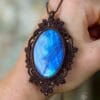 blue labradorite forest necklace