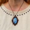blue labradorite forest necklace