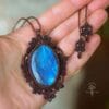 blue labradorite forest necklace