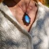 blue labradorite forest necklace