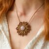 rose quartz mandala necklace