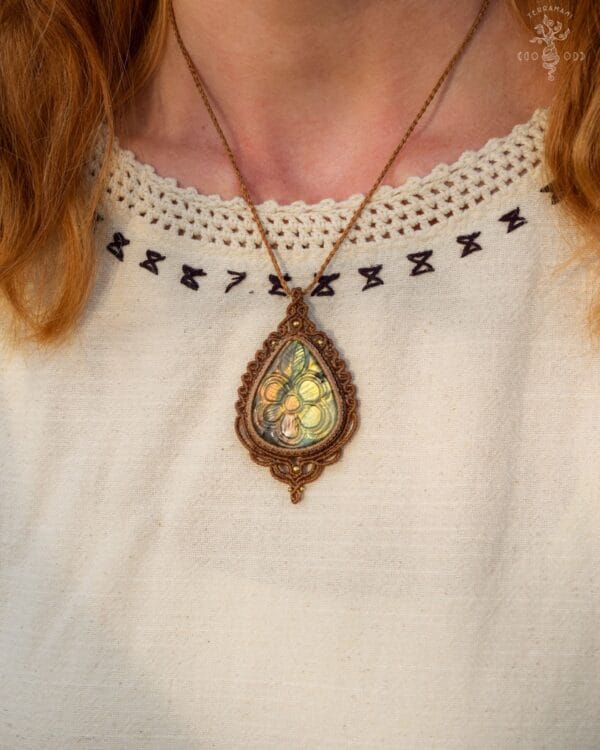 carved labradorite necklace