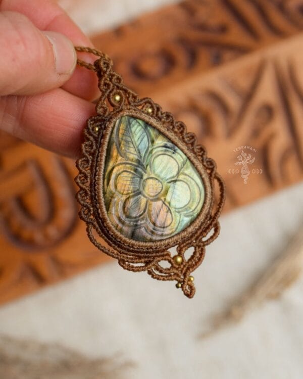 carved labradorite necklace