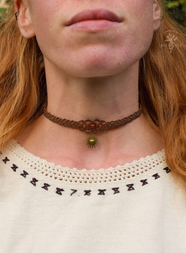 earthy boho sun choker