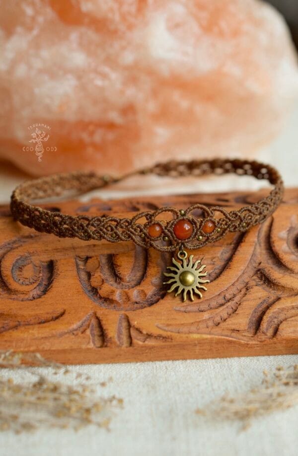 earthy boho sun choker