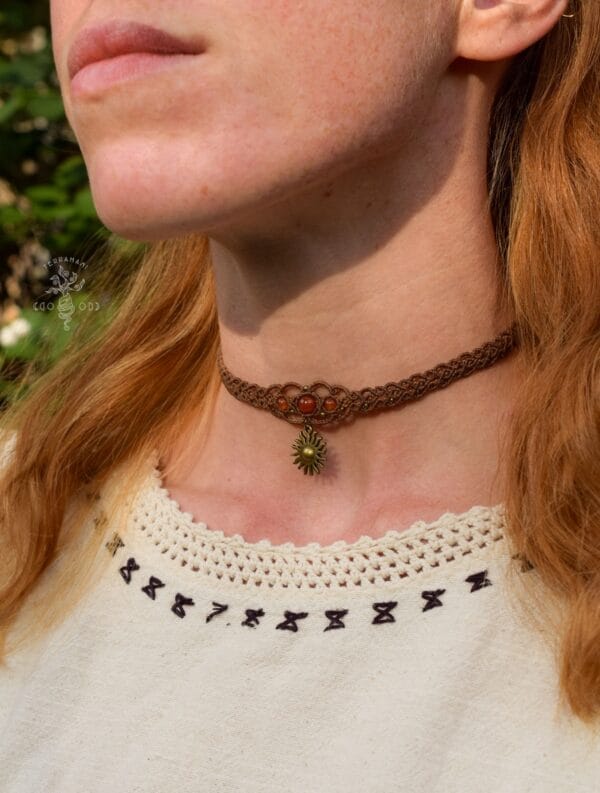 earthy boho sun choker