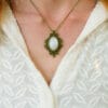 selenite macrame necklace