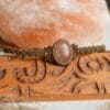 peach moonstone macrame choker