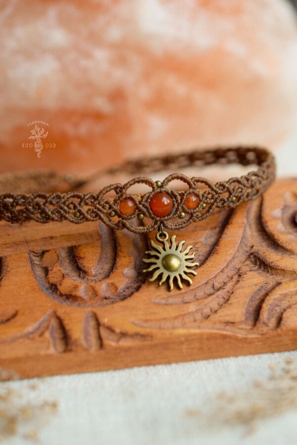 earthy boho sun choker