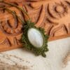 selenite macrame necklace