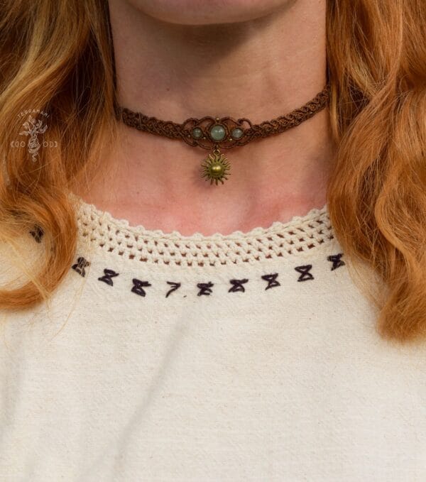earthy boho sun choker