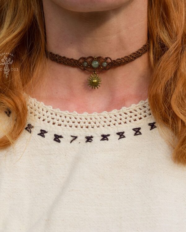earthy boho sun choker