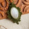 selenite macrame necklace