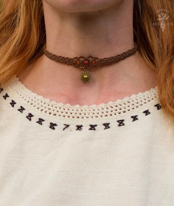 earthy boho sun choker
