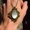 selenite macrame necklace